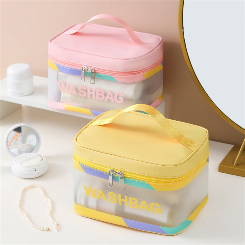 PVC Handle Clear Makeup Bag for Women