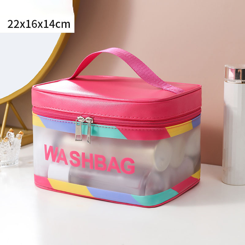 PVC Handle Clear Makeup Bag for Women